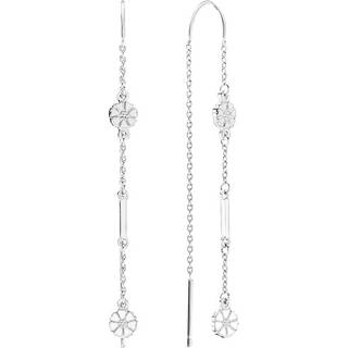 Lund Copenhagen sølv Marguerit/Pind ørehænger