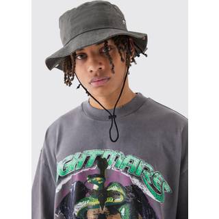 Mens Printed Tie Dye Boonie Hat In Black
