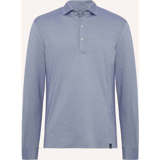 BOGGI MILANO Herren Polo-Shirt blau meliert