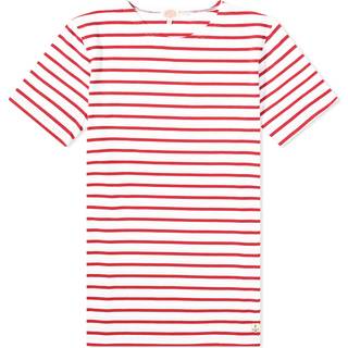 Armor lux Herren T-Shirt rot,weiß gestreift
