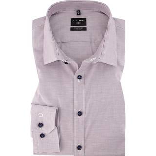 OLYMP Herren Hemd violett meliert Slim Fit