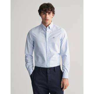 GANT Herre Slim fit Oxford skjorte med stræk (XXXL) LIGHT Blå