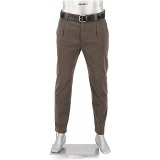 Alberto Herren Bundfaltenhose braun