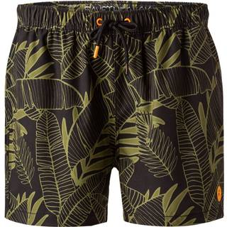 SAVE THE DUCK Herren Badeshorts grün Mikrofaser Gemustert