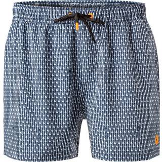 SAVE THE DUCK Herren Badeshorts blau Mikrofaser Gemustert