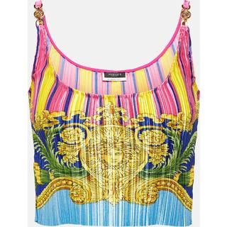 Versace Medusa Palm Springs plissÃ© crop top - multicoloured - M