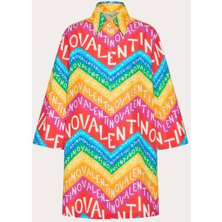 Valentino Logo cotton shirt dress - multicoloured - S