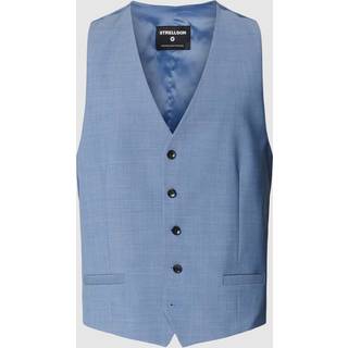 Strellson Herren Weste blau meliert