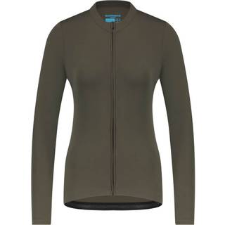 Shimano Women's Kaede Thermal Long Sleeve Cykeljersey Damer størrelse XXL farve brun