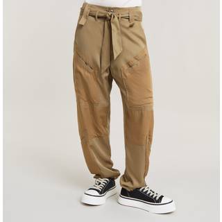 Tone On Tone Cargo Pants - Brown - Women