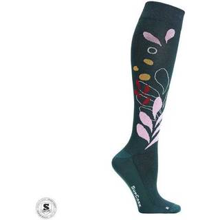 Støttestrømper Eco Cotton, Botanic Garden, Emerald Green