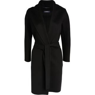 'S Max Mara Messi belted virgin wool coat - black - XS
