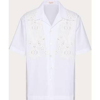 Valentino Embroidered cotton poplin bowling shirt - white - EU 41