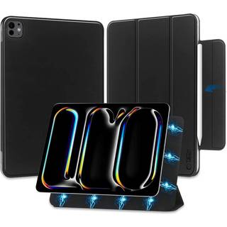 iPad Pro 11" (2024) Tech-Protect Smartcase Magnetisk Cover Tri-fold - Sort