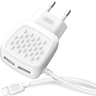 iPhone 2.1Amp 2XUSB Hurtigopladning vægoplader + Lightning-kabel