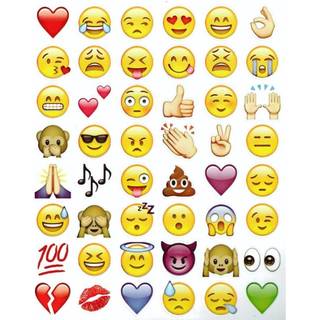 Emoji-klistermærker, 19 ark med 900+ klistermærker
