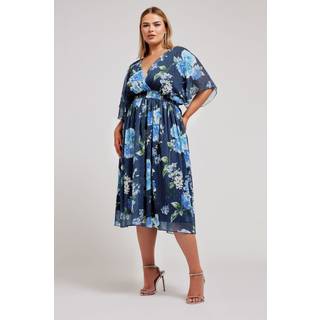 Yours Curve Metallic Shirred Waist Wrap Dress42