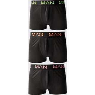 Mens Multi Man Active Performance 3 Pack Boxer Neon Logo