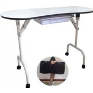 Sammenklappeligt skrivebord sømbord 4031 hvid + taske