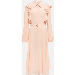 ChloÃ© Ruffled silk shirt dress - pink - XS