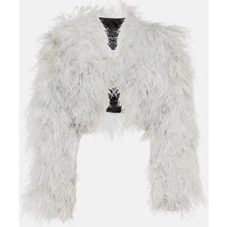 Dolce&Gabbana x Kim feather cropped jacket - white - S