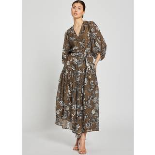 DuscleBBHanie kjole - Brown flower print