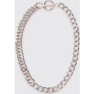 Mens Chunky Cuban Chain Necklace In Silver