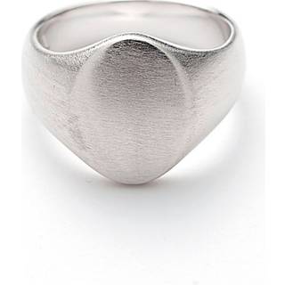 Alexander Lynggaard Hope Oval Signet ring i børstet sølv - Str. 66