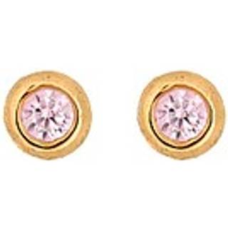 Blossom Copenhagen ørestikker i forgyldt med pink cubiske zirkoner