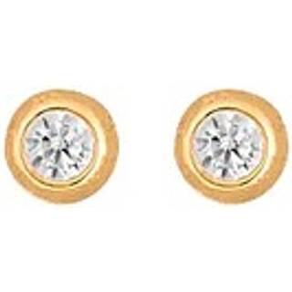 Blossom Copenhagen ørestikker i forgyldt med blå cubiske zirkoner