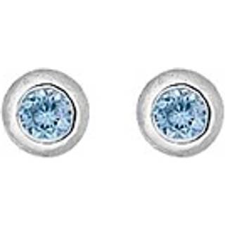 Blossom Copenhagen ørestikker i sølv med blå cubiske zirkoner