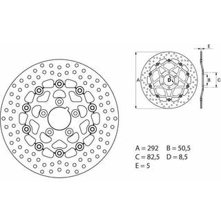 Brembo Bremseskiver Flydende Med Tgk