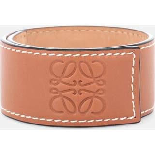 Loewe Anagram leather snap bracelet - brown - One Size