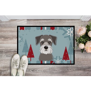 """" Caroline's Treasures Winter Holiday Schnauzer indendørs eller udendørs mat 18 af 27 """" ""Multicolor"" ""