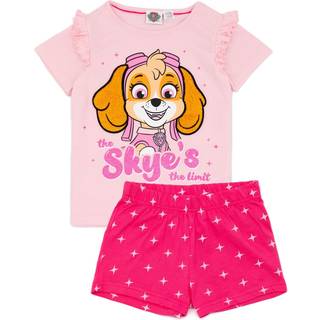 Vanilla Underground Vanilla Underground Pink Girls Paw Patrol Skye Short Sleeve Leg 100% Cotton Pyjamas Set