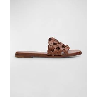 Gianvito Rossi Amalfi leather slides - brown - EU 40