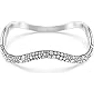 Sublima Armreif, Rundschliff, Weiß, Rhodiniert