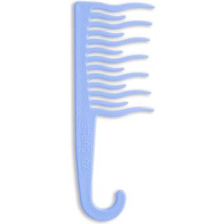 Xo Curls Bruser Plastik Detangling Hair Comb for Women - Blue | Plast | Kam med krog | Let h?ngende i brusebad | Blid p? hovedbunden | Kam for Cu