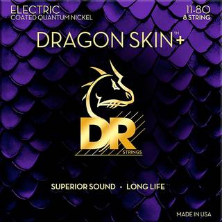 DR Strings Dragon Skin+ Coated 8 string Heavy 11-80 Strenge til E-guitar