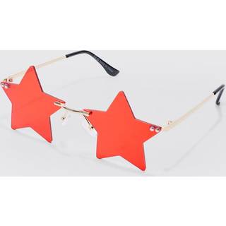Mens Star Rimless Sunglasses In Red