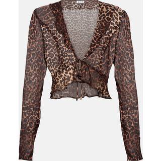 Rixo Neelu leopard-print crÃªpe blouse - brown - XXS
