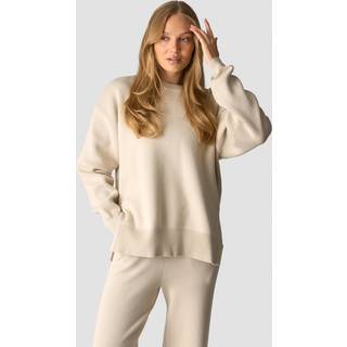 Soft Knit Oversized Crewneck Light Beige