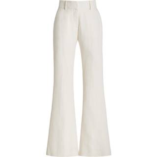Gabriela Hearst Rhein high-rise linen and wool-blend flared pants - white - XL