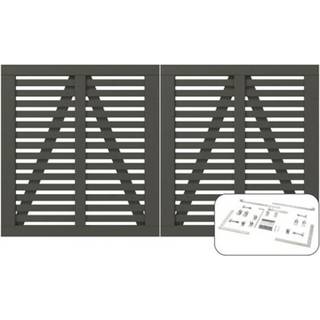 PLUS Harmoni dobbeltlåge inkl. beslag, umbragrå/nåletræ - 200 x 107 cm