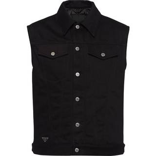 Bull Denim Vest in Black - L
