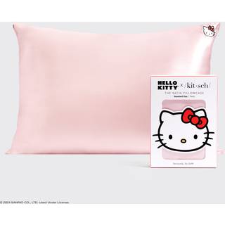 Kitsch hello kitty satin pudebetr?k med lynl?s til h?rhud bl?dere end silke pude sager dronning pude d?kker maskine vaskbar rynkefri satin pude s