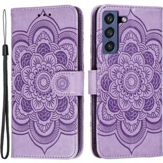 SKALO Samsung S21 FE Mandala Flip Cover - Lilla