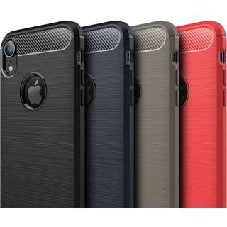 SKALO iPhone XR Armor Carbon Stødsikker TPU-cover - Sort