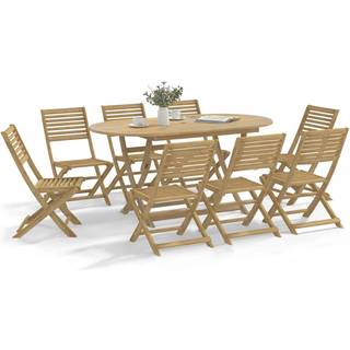 Foldbare Havestole 54,5X61,5X86,5 Cm Massivt Akacietræ - 8 / Uden armlæn