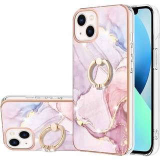 SKALO iPhone 14 Marmor TPU Cover med ring - #2
